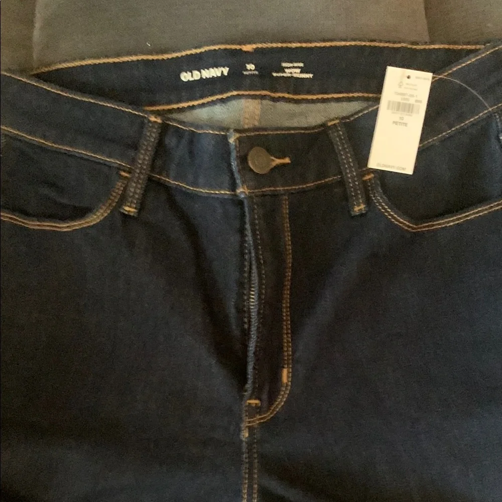 Old Navy Women's Blue Jeans NWT Size 10P. High Rise WOW Super Skinny Dark Indigo - Picture 2 of 5